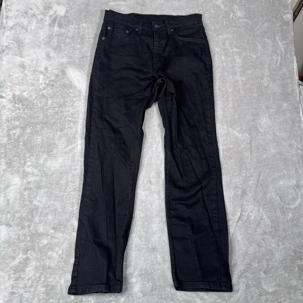 Levis 505 Jeans 31x30 Black Denim Straight Fit Casual Workwear